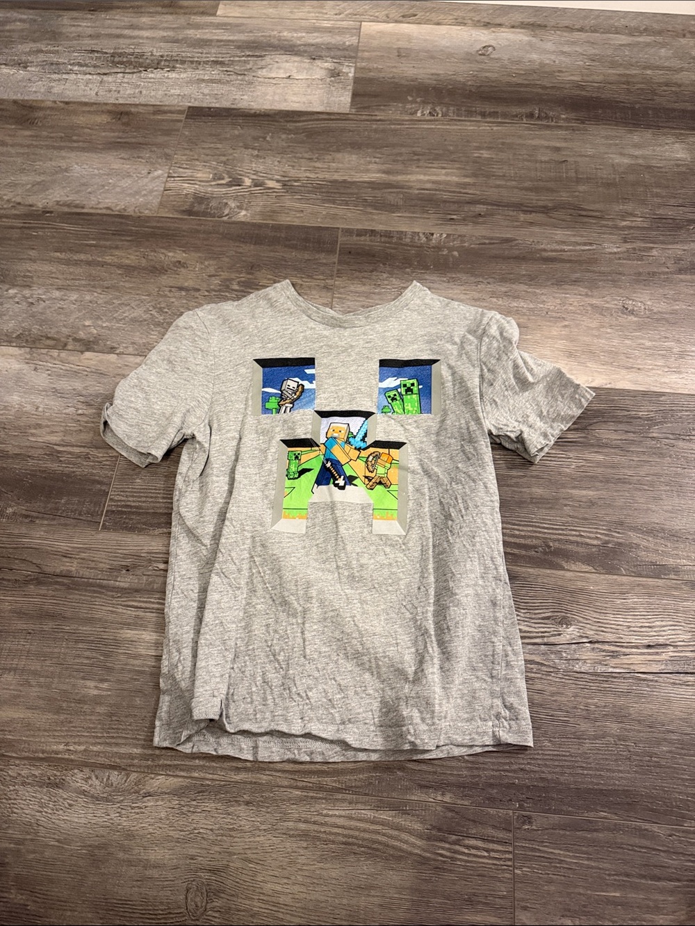 Mojang Kids Gray Minecraft Graphic Tee - Short Sleeve